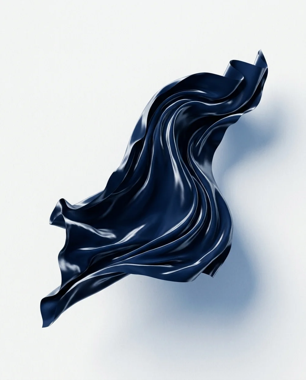 Seda azul marino flotando — visual de Novarik